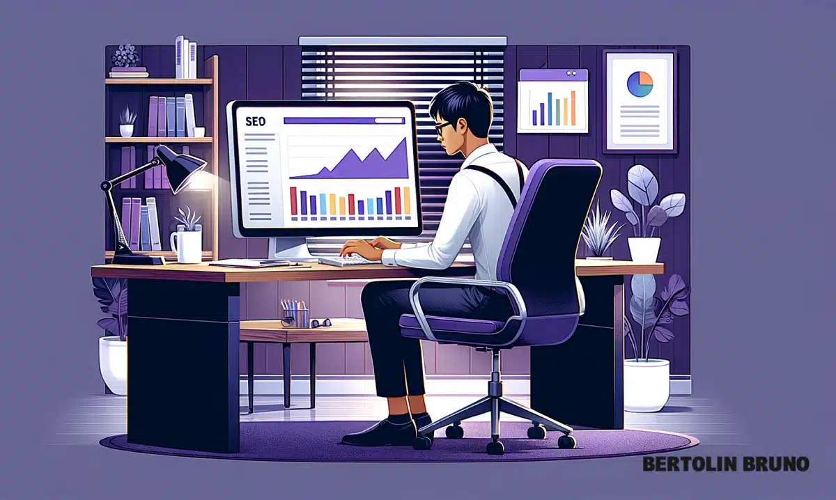 Image d’illustration d'un consultant SEO travaillant son searchdexing